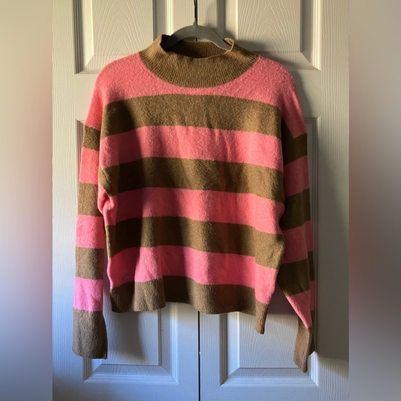 Rugby Stripe Mockneck Sweater - Picture 2 of 2